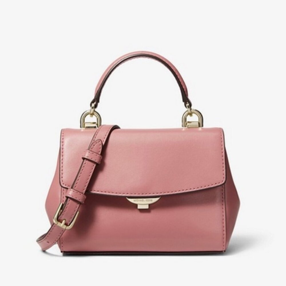 MICHAEL KORS Ava Ex-Small ROSE Leather Crossbody